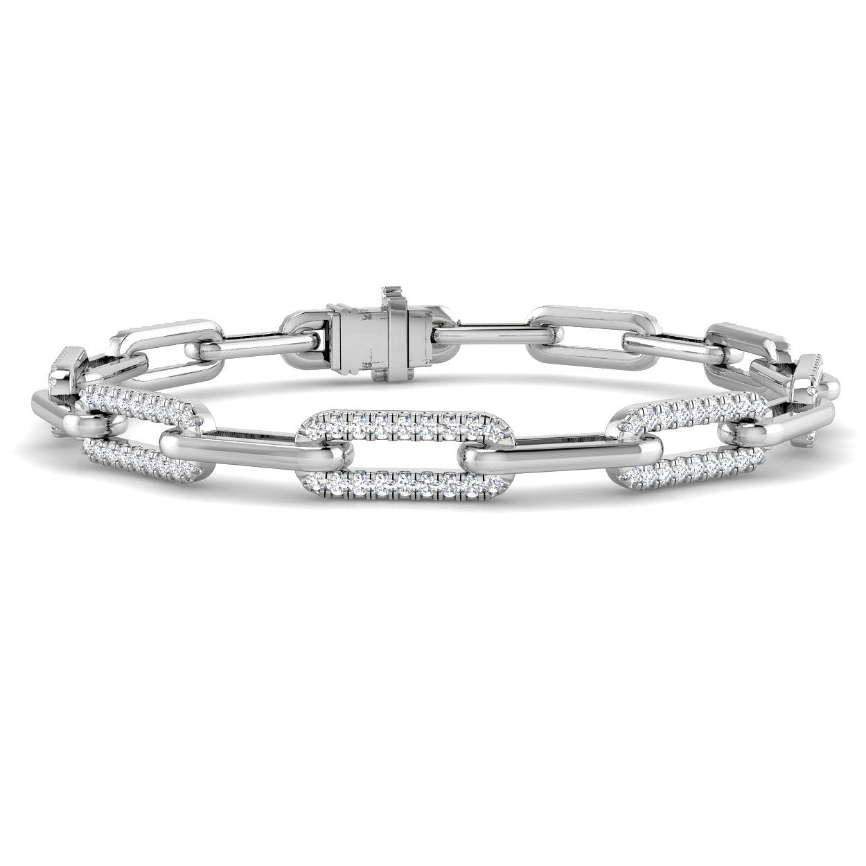 Diamond Alternating Link Bracelet