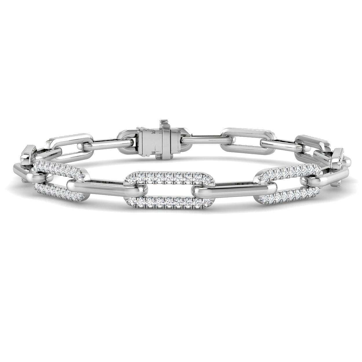 Diamond Alternating Link Bracelet
