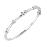 Round Brilliant Cut Diamond Bubble Bangle