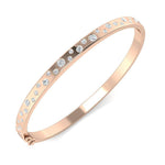Round Brilliant Cut Diamond Scatter Bangle