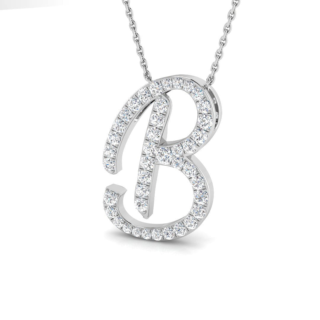 Diamond Initial Pendant