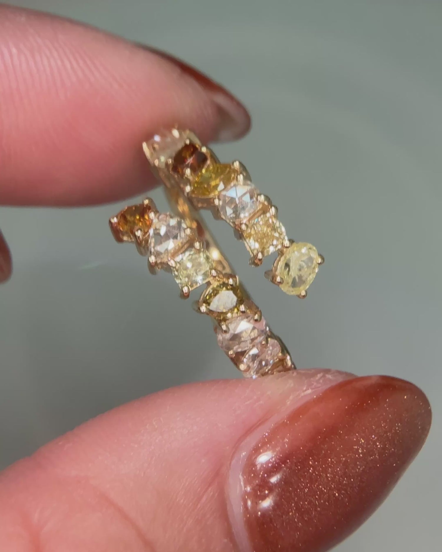 Mixed Cut Diamond Fancy Wrap Ring