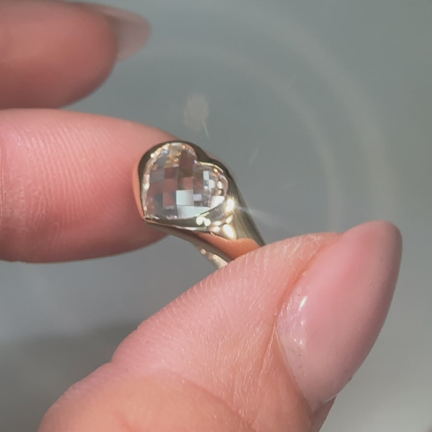 Heart shape Diamond Gypsy Ring
