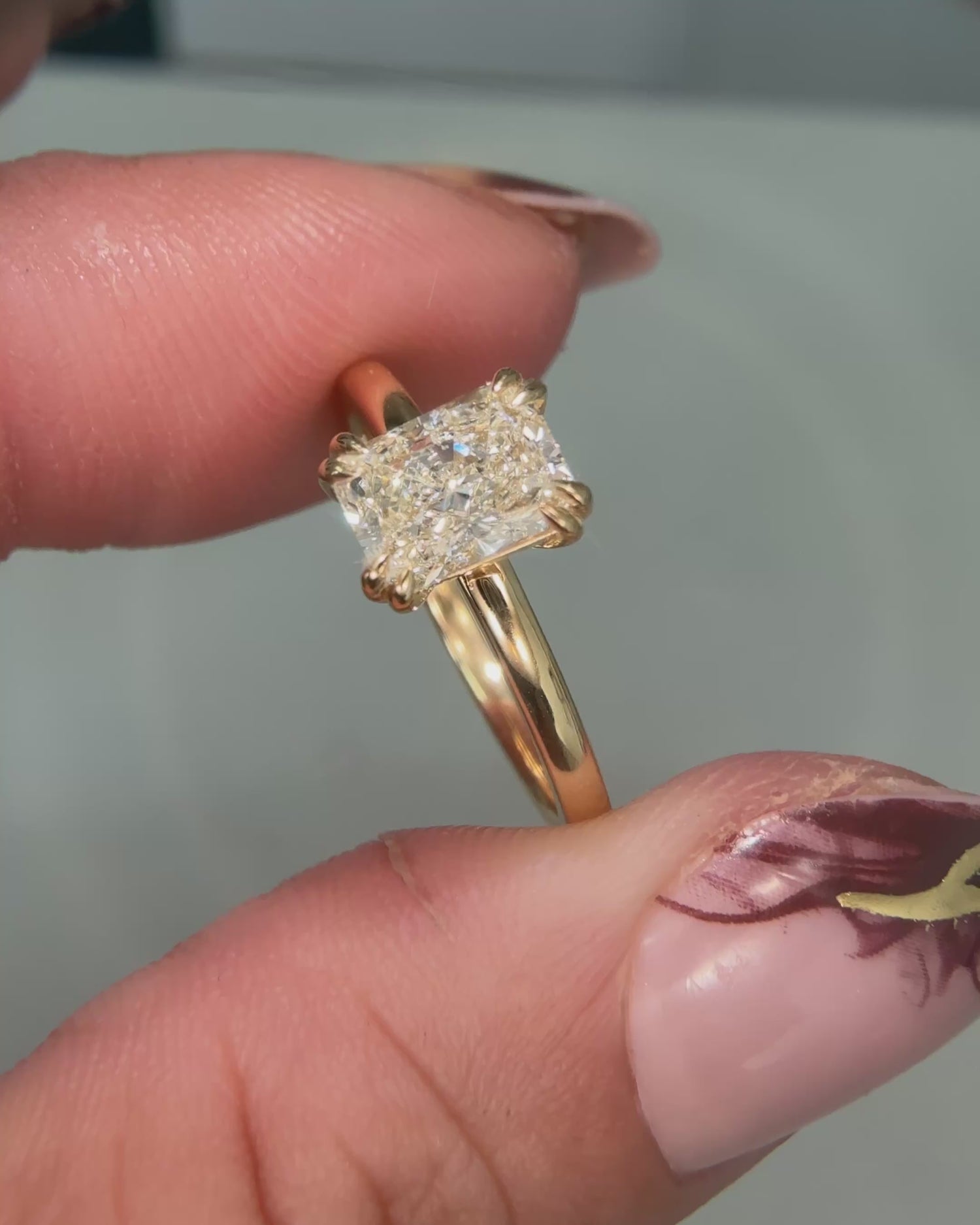 Radiant Cut Diamond Maria Ring