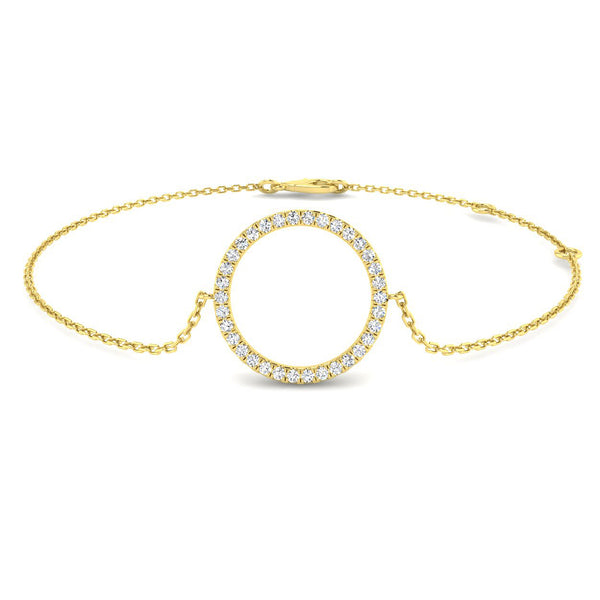 Diamond Circle of Life Chain Bracelet