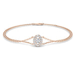 Round diamond spectacle chain necklace