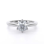 Round brilliant 6 claw diamond engagement ring