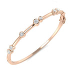 Bezel bubble diamond bangle bracelet