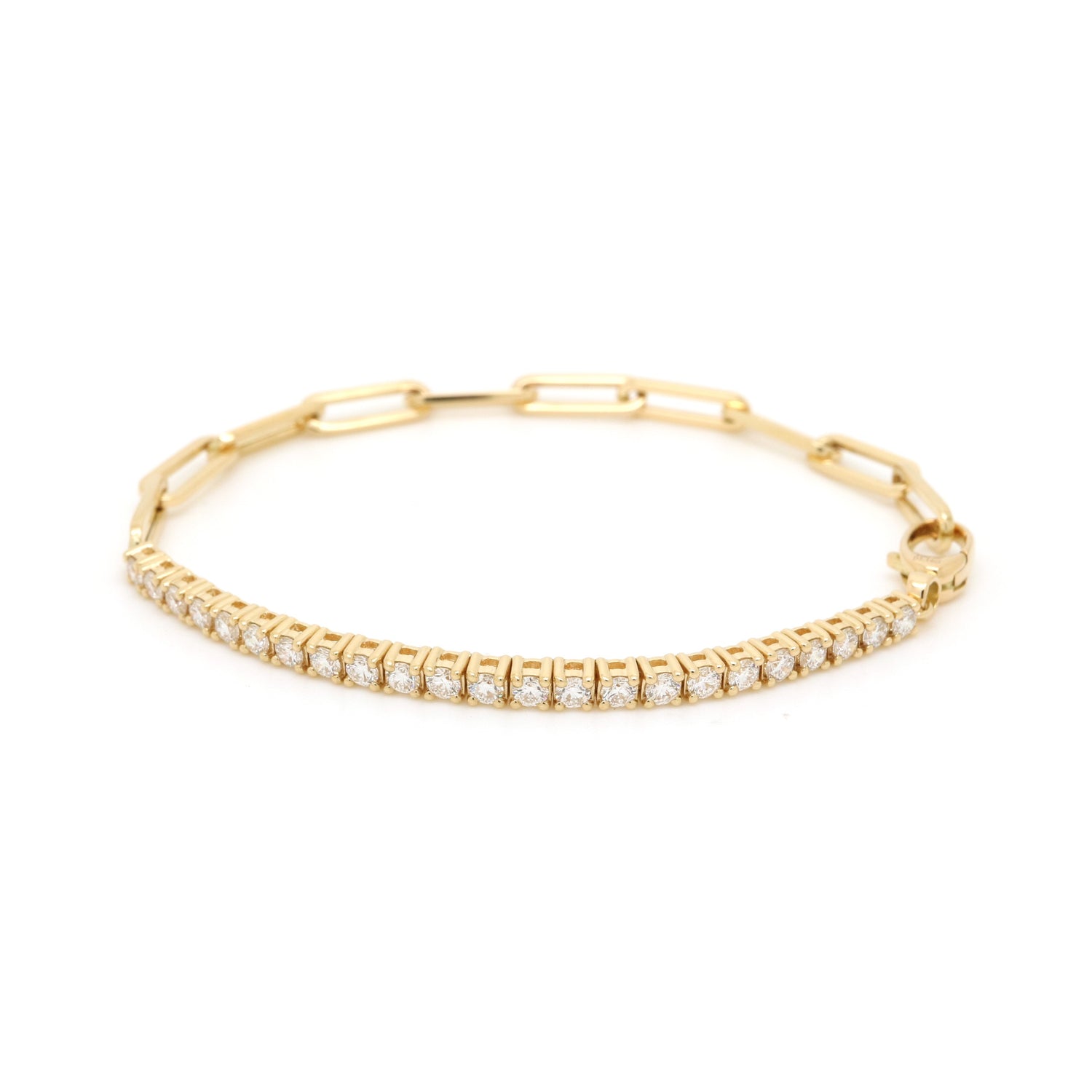 Round Brilliant Cut Diamond Unity Bracelet