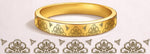 Cherry blossom engraved diamond band