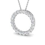 Diamond circle of life pendant necklace