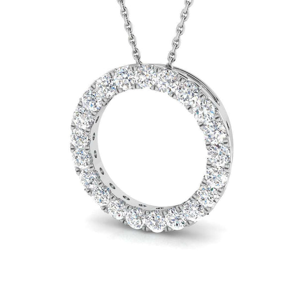 Diamond circle of life pendant necklace