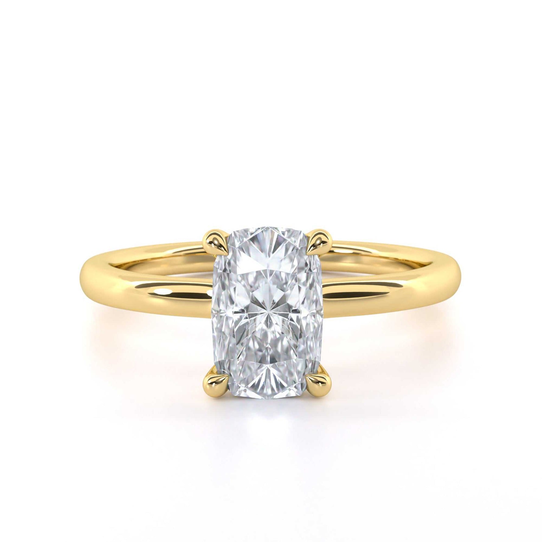 Cushion cut diamond engagement ring for women