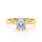 Oval cut diamond classic engagement ring