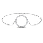 Diamond circle of life chain bracelet