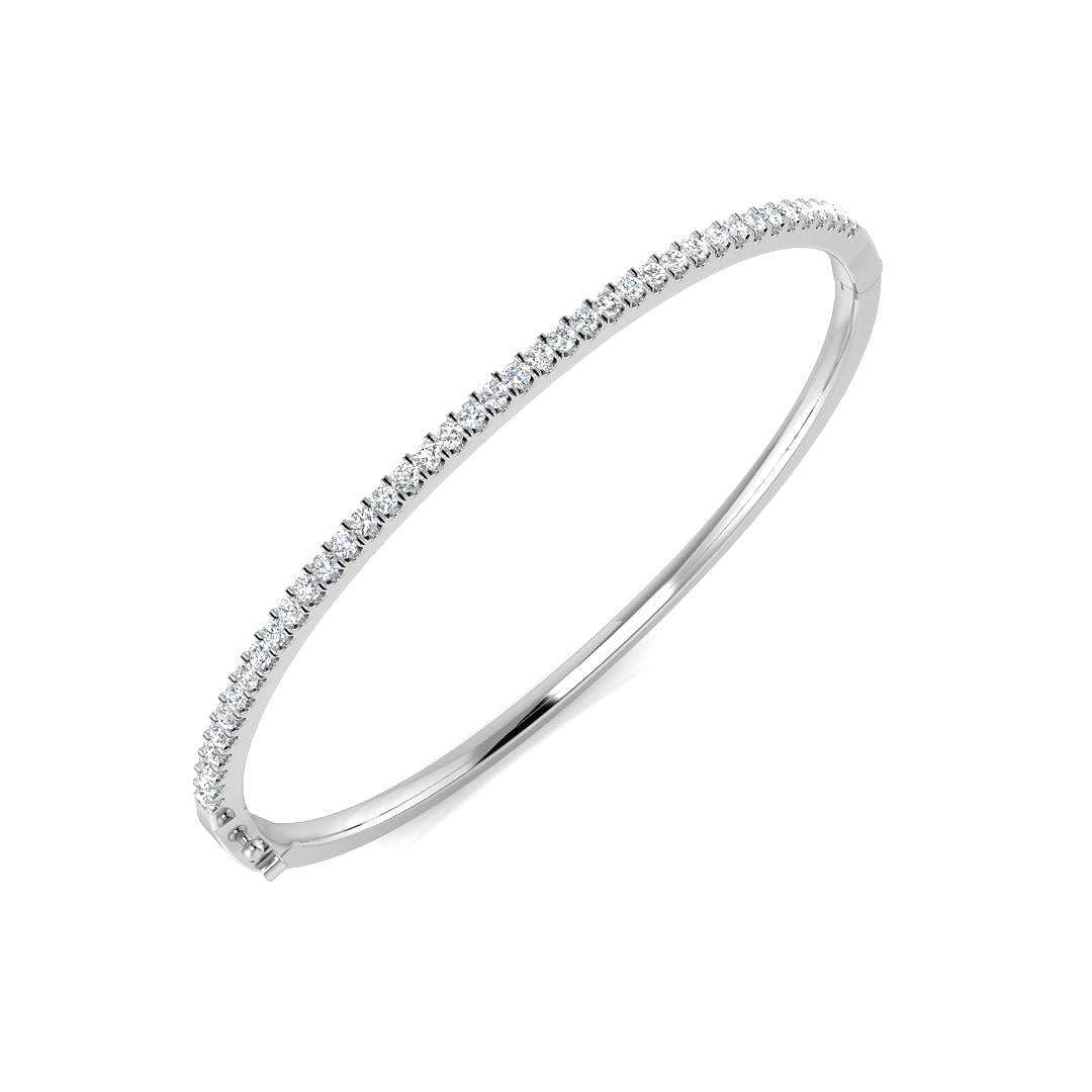 Micro set diamond bangle bracelet
