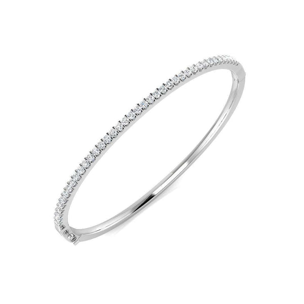 Micro set diamond bangle bracelet