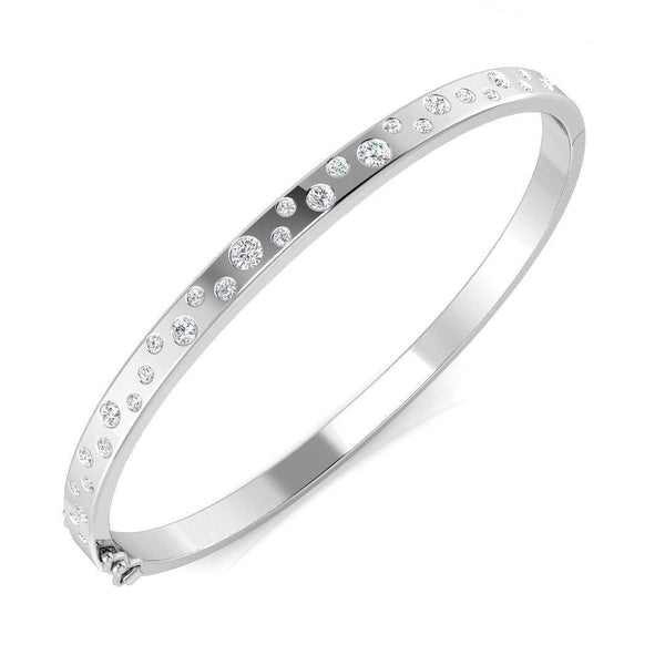 Diamond scatter bangle bracelet