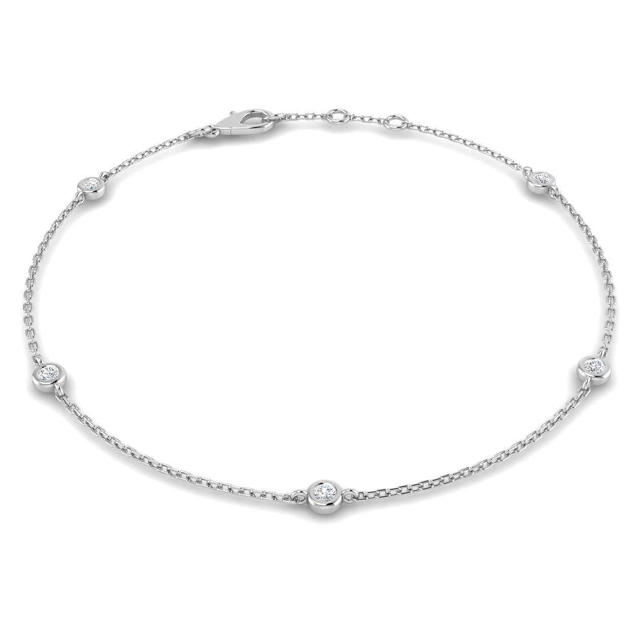 Round brilliant diamond spectacle bracelet