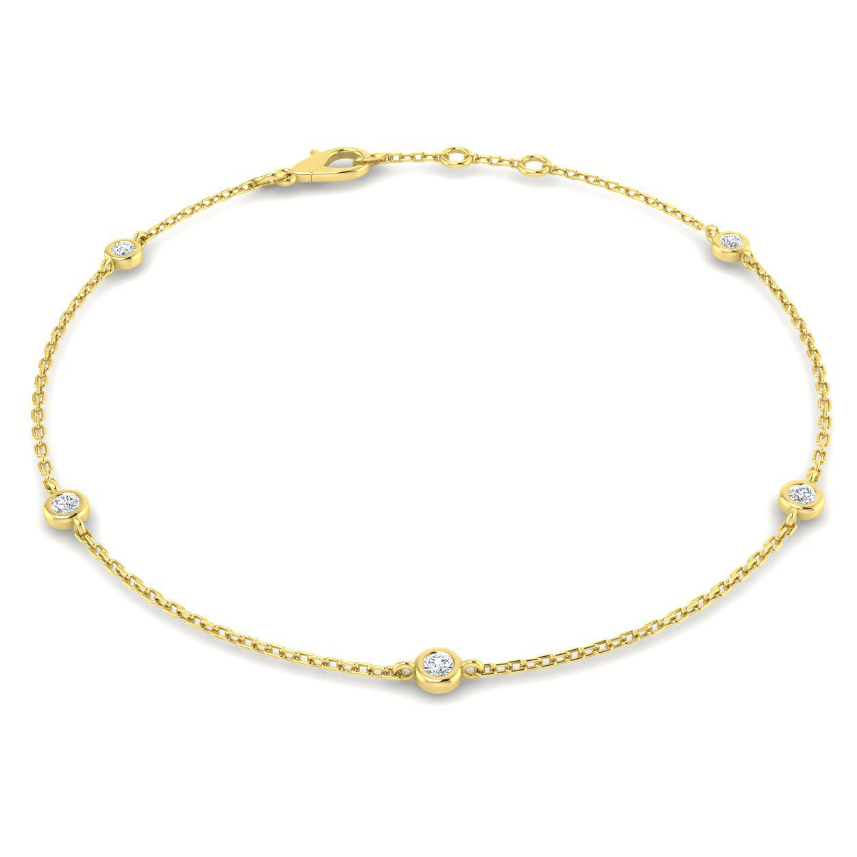Round brilliant diamond spectacle bracelet