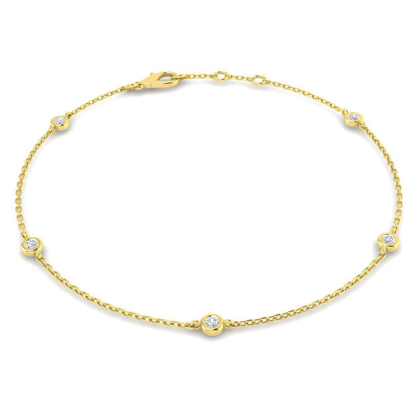 Round brilliant diamond spectacle bracelet