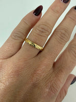 Floral engraved wedding band