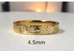 Floral engraved wedding band