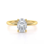 Oval diamond solitaire engagement ring