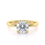 Round diamond solitaire engagement ring