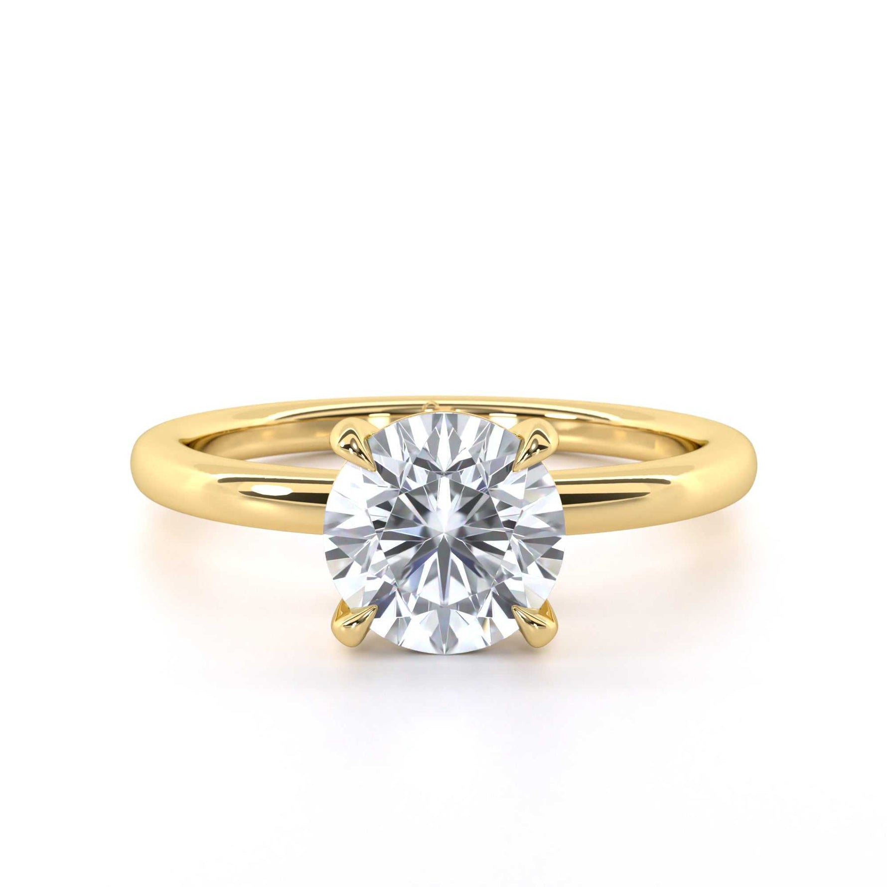 Round diamond solitaire engagement ring