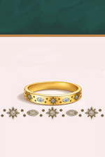 Marquise diamond engraved eternity band