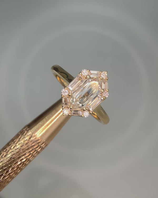 Dutch Marquise Diamond Art Deco Cluster Ring