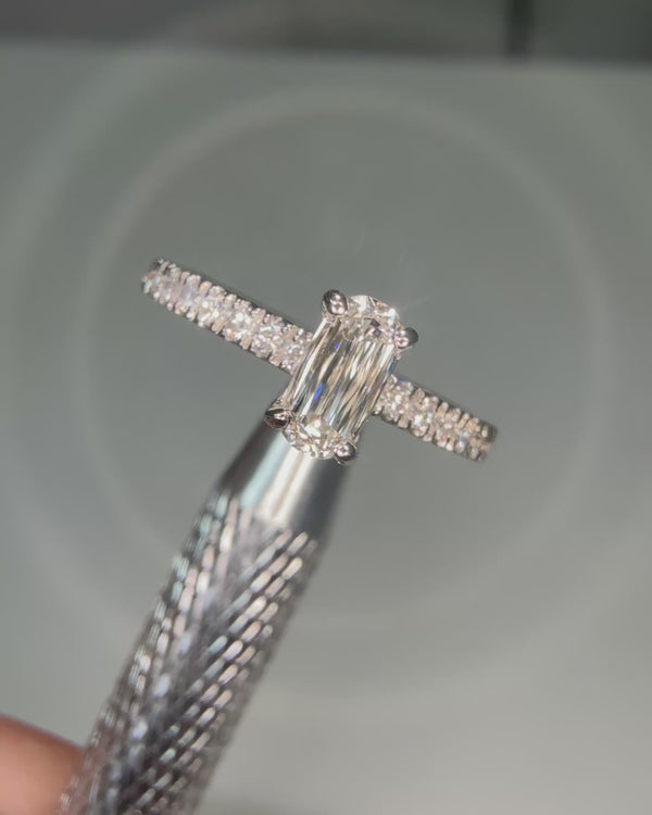 Criss Cushion Cut Diamond Delilah Hidden Halo Ring