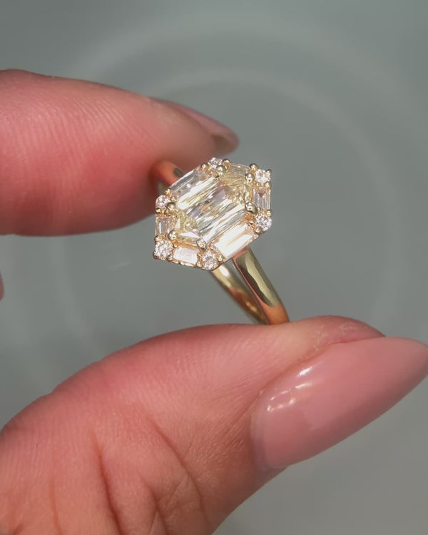 Dutch Marquise Diamond Art Deco Cluster Ring