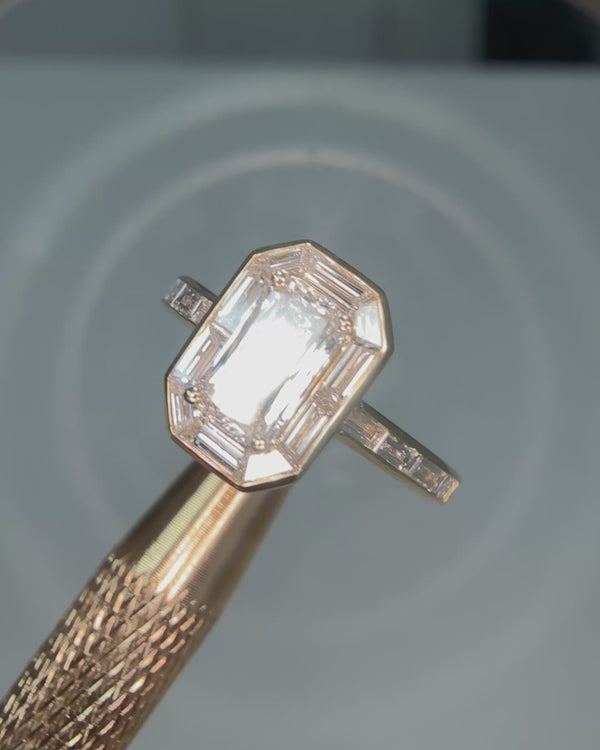 Criss Cut Radiant Josephine Cluster Ring