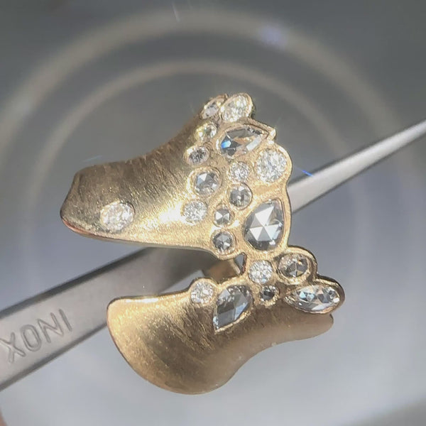 Chunky Rosecut Diamond Collar Ring