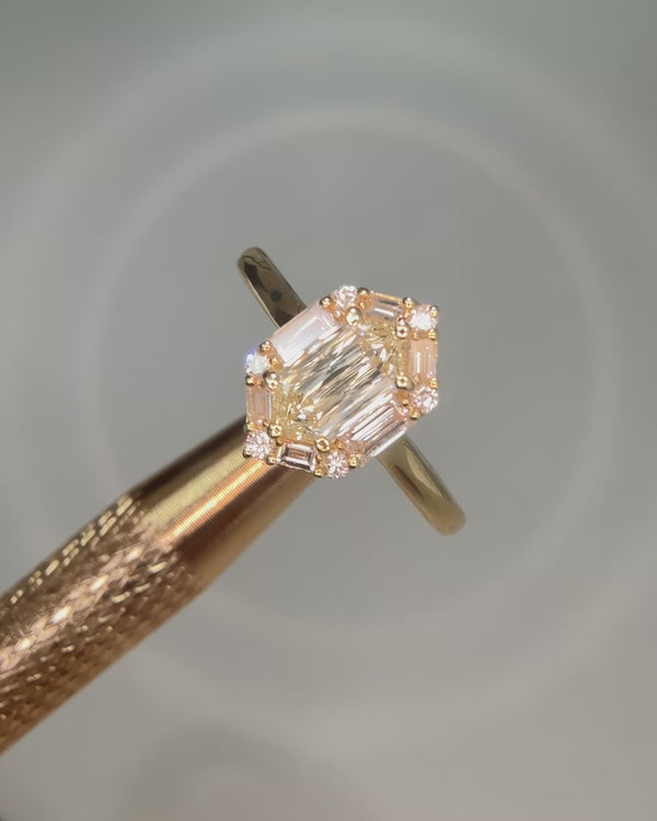 Dutch Marquise Diamond Art Deco Cluster Ring