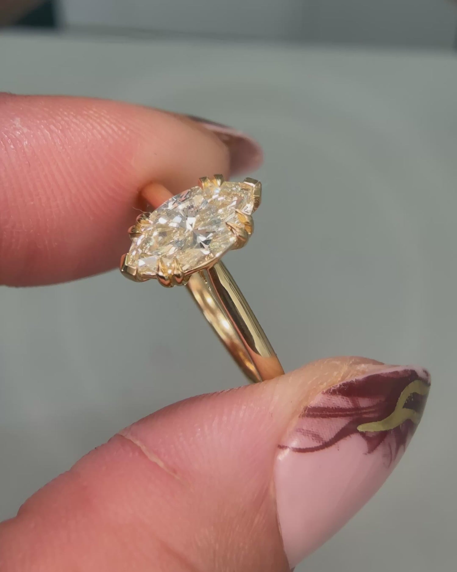 Marquise Cut Diamond Single Stone Ring