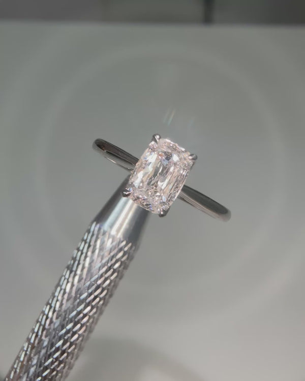 Antique Cushion Cut Diamond Bridge Ring
