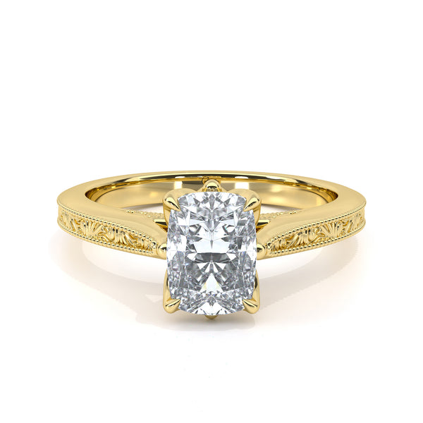 Radiant cut diamond engagement ring for women