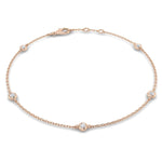 Round brilliant diamond spectacle bracelet