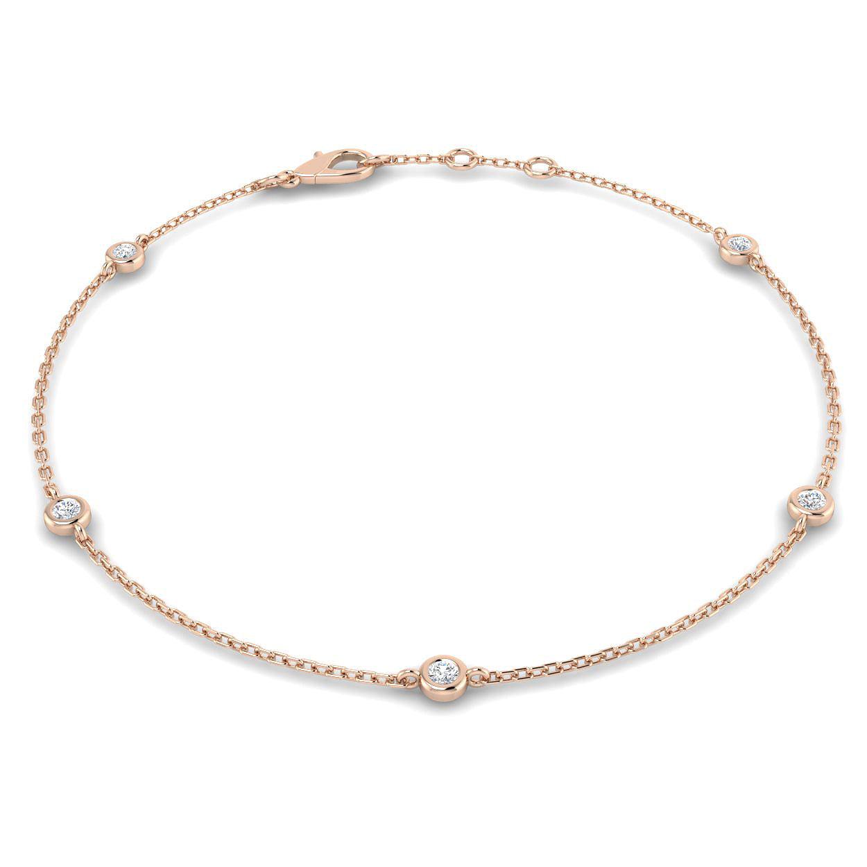 Round brilliant diamond spectacle bracelet