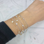 Round brilliant diamond spectacle bracelet