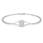 Round diamond spectacle chain necklace