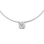 Round brilliant diamond solitaire pendant