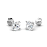 Round brilliant diamond stud earrings