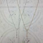 Round brilliant diamond lariat necklace