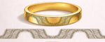 Sun engraved wedding band