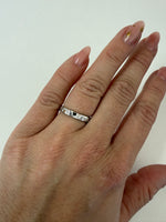 Sun engraved wedding band