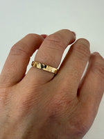 Sun engraved wedding band